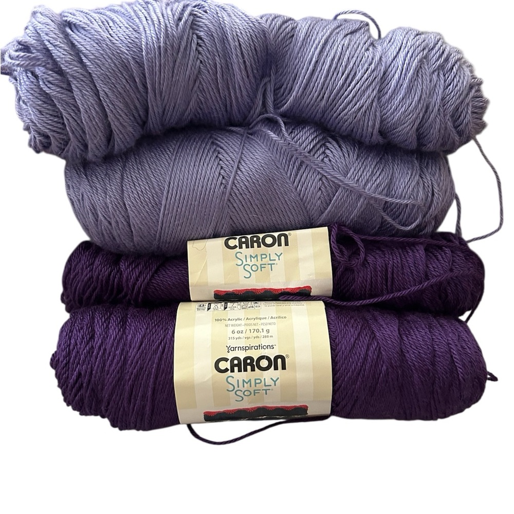 Caron Simply Soft Yarn Bundle in Purple Shades